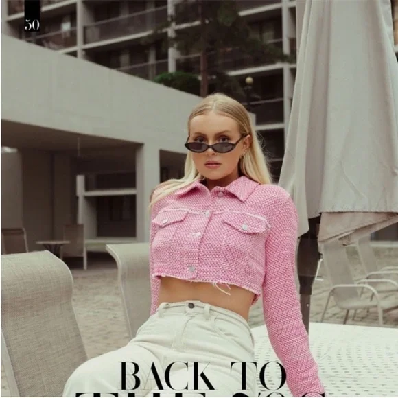 Blogger’s Favorite Zara Tweed Weave Textured Crop Jacket. Small. NWT. - Picture 2 of 15